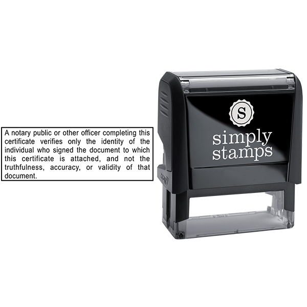 California Notary Disclosure Stamp Body and Design
