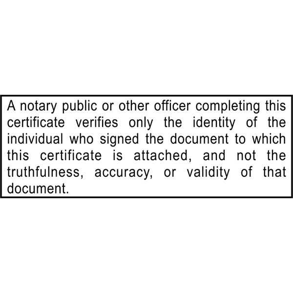 California Notary Disclosure Stamp Imprint Example