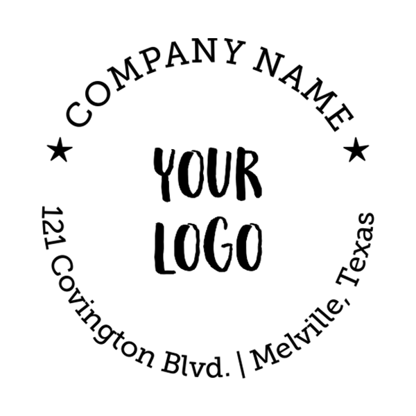 Custom Text Round Logo Stamp