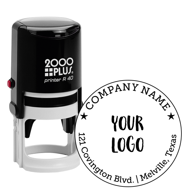Custom Text Round Logo Stamp