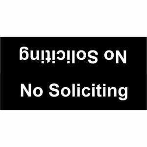 No Soliciting Tent Sign | 2" x 8"