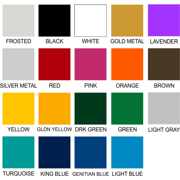 Vinyl Material Color Option