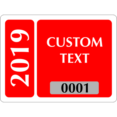 Clear Static Cling Parking Label Design 102