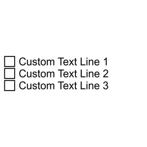 3 Line Checkbox Custom Rubber Stamp