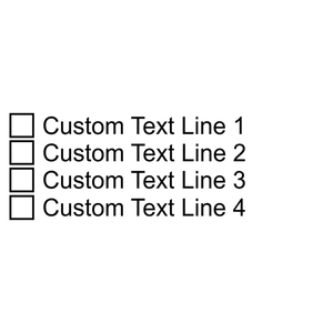 4 Line Checkbox Custom Rubber Stamp