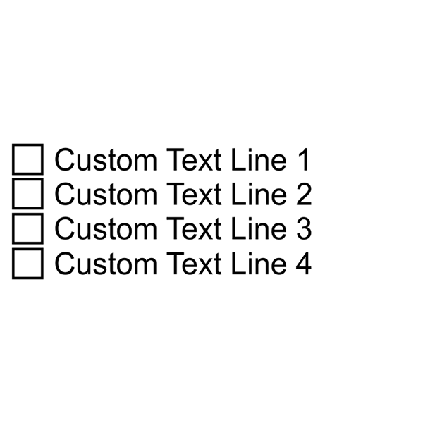 4 Line Checkbox Custom Rubber Stamp
