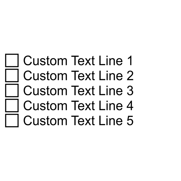 5 Line Checkbox Custom Rubber Stamp