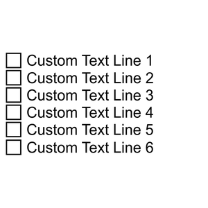 6 Line Checkbox Custom Rubber Stamp