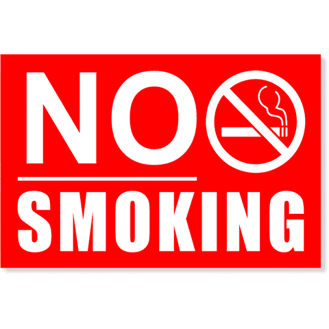 NO SMOKING Underline Sign | 4" x 6"