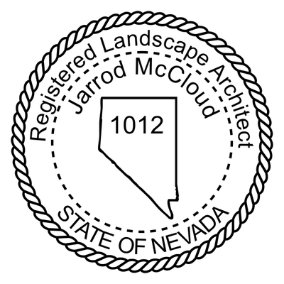 State of Nevada Landscape Architect Seal Stamp - alternate view