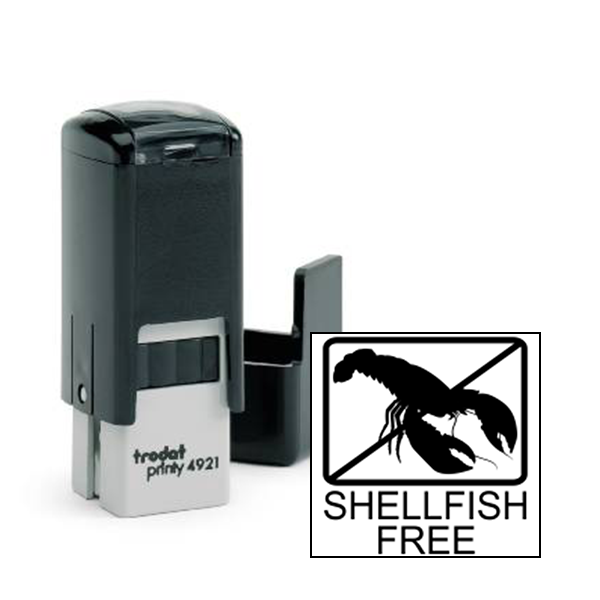 Shellfish Free Allergy Alert Stamp
