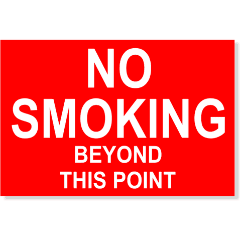No Smoking Beyond This Point Engraved Sign | 4" x 6"