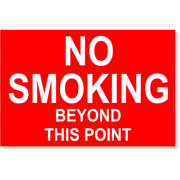No Smoking Beyond This Point Engraved Sign | 4" x 6"