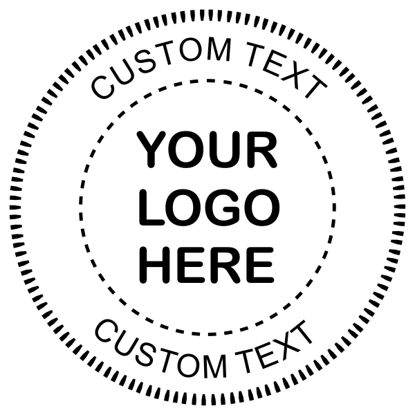 Logo Pink Embosser Seal with Text
