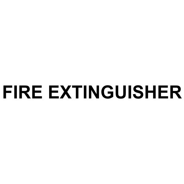 1" x 12" Horizontal Fire Extinguisher Cut Vinyl Decal