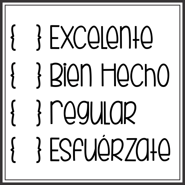 Spanish Teacher Grading Stamp