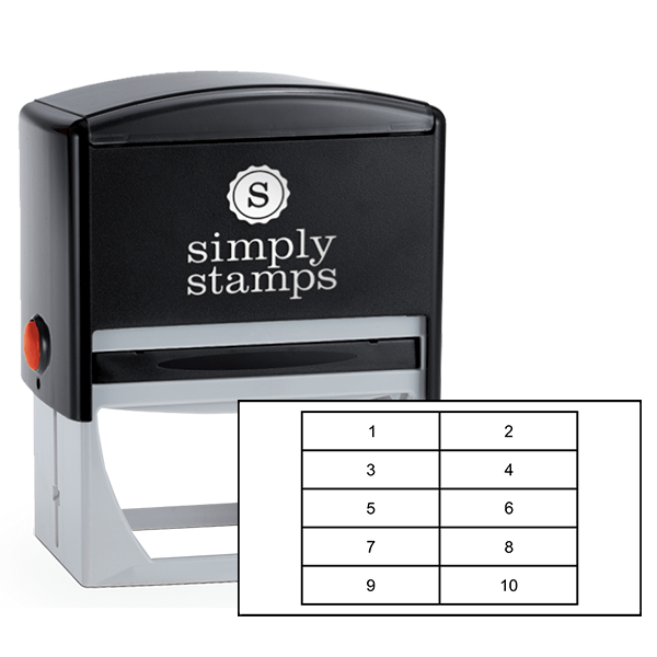 Long Rectangles for Card Loyalty Stamp