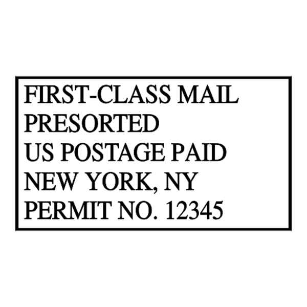 Presorted Postage Paid Rubber Stamp Simply Stamps