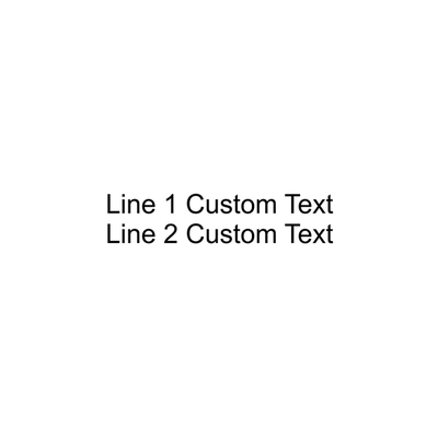 2 Line Custom Wood Handle Stamp - alternate view