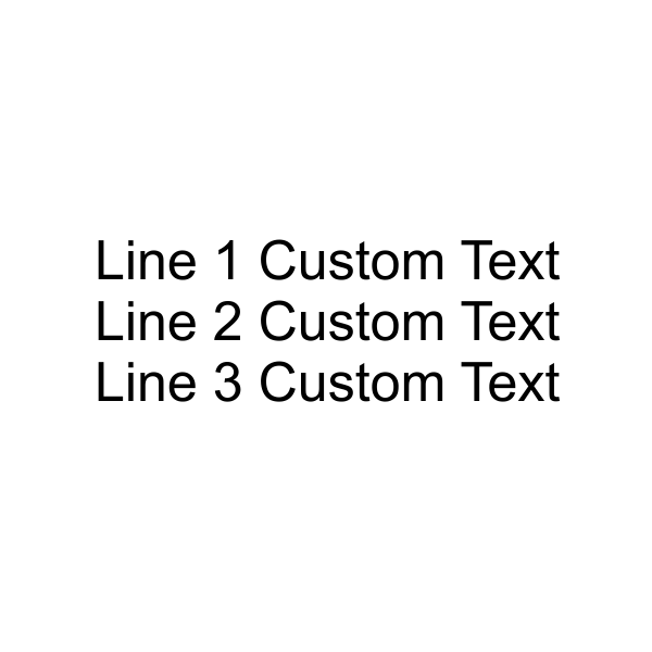 3 Line Custom Wood Handle Stamp