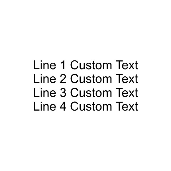 4 Line Custom Wood Handle Stamp