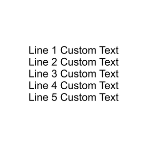 5 Line Custom Wood Handle Stamp