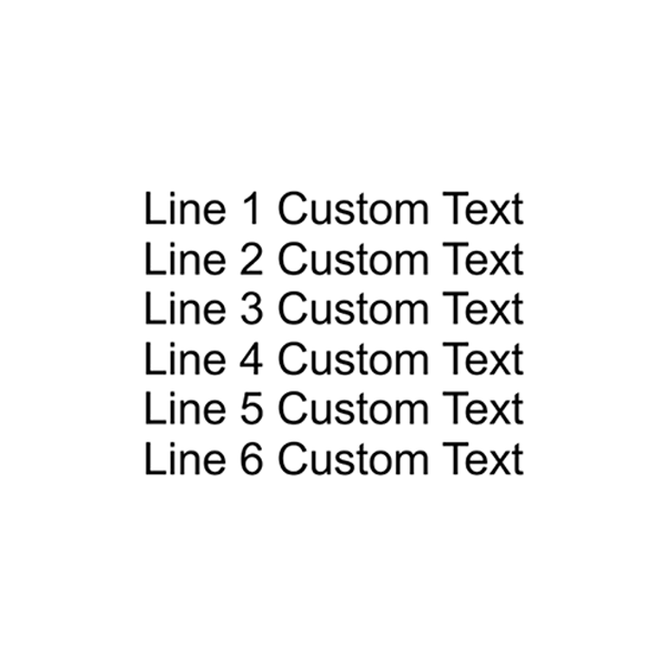 6 Line Custom Wood Handle Stamp