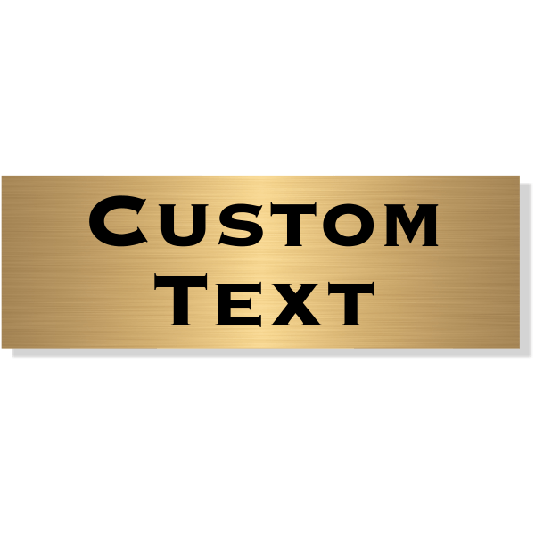 Custom Double Line 1" x 3" Brass Plate