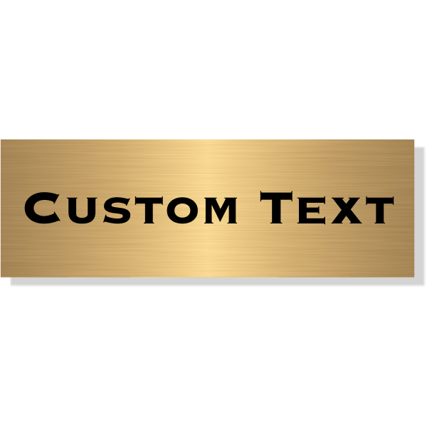Custom Single Line 2" x 6" Brass Plate