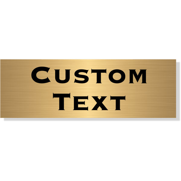 Double Line Custom Text Brass Plate | 2