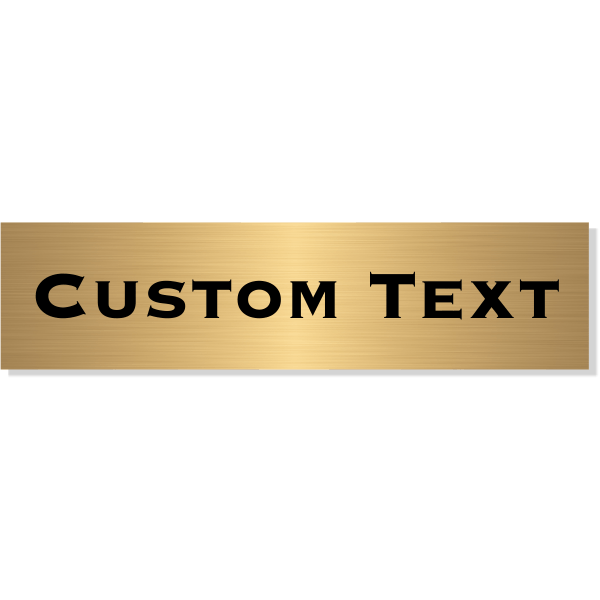 Custom Single Line 2" x 8" Brass Plate