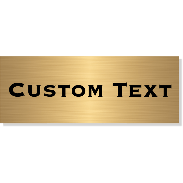 Custom Single Line 3" x 8" Brass Plate