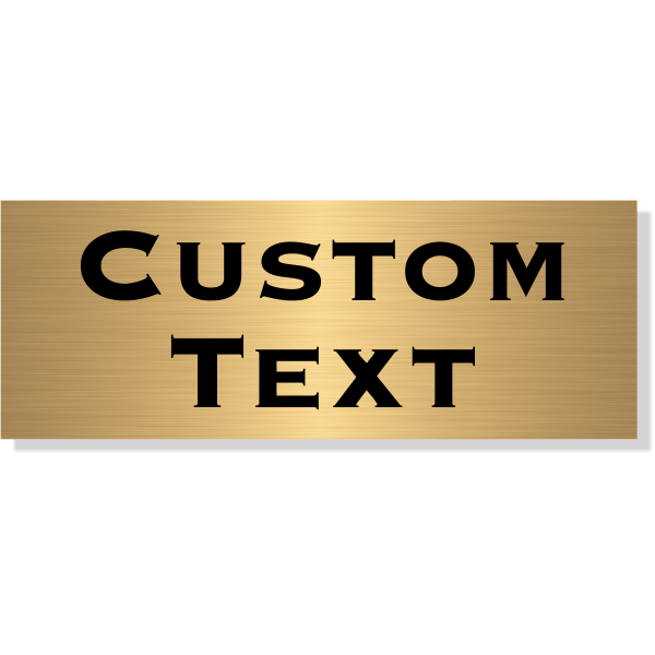 Double Line Custom Text Brass Plate | 3