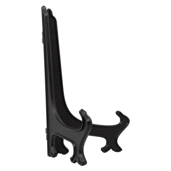 Black Plastic Easel Stand | 7" Tall - Side Angle