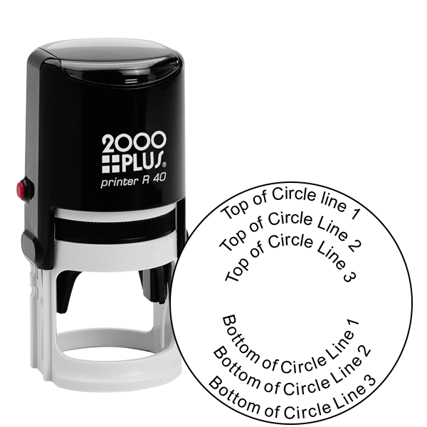 6 Line Round Self Inking Stamp