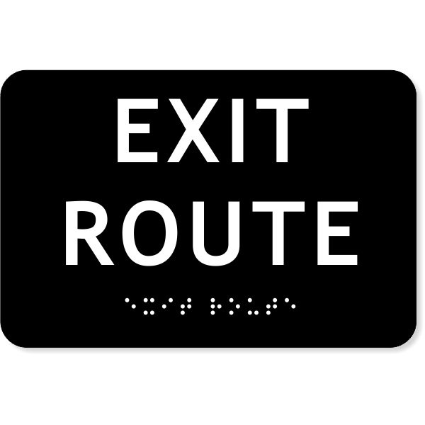 Exit Route 4" x 6" ADA Sign