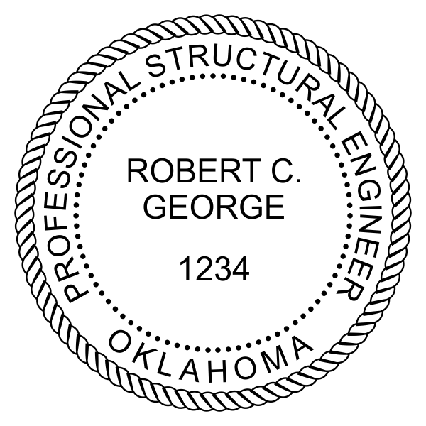 State of Oklahoma Structural Engineer Seal Imprint