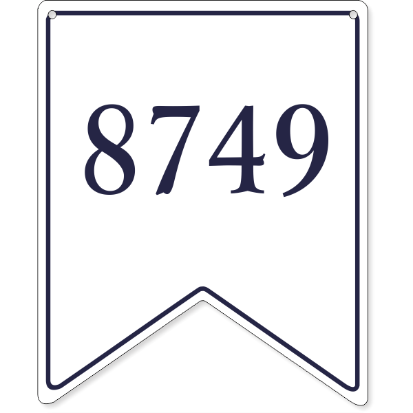 Bunting Border Home Address Sign | 12" x 10"