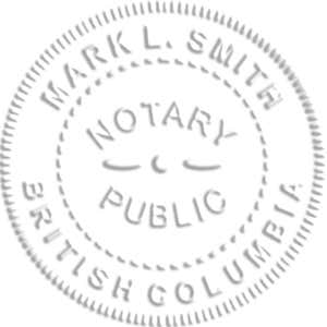 Notary for British Columbia Embossed Seal