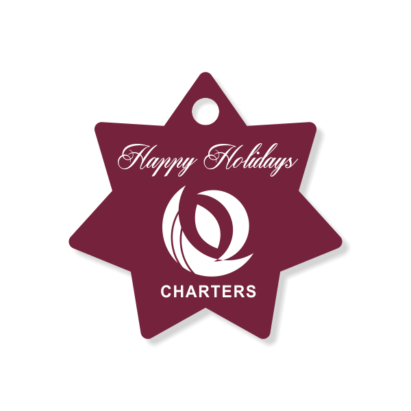 Happy Holidays Snowflake Engraved Christmas Ornament