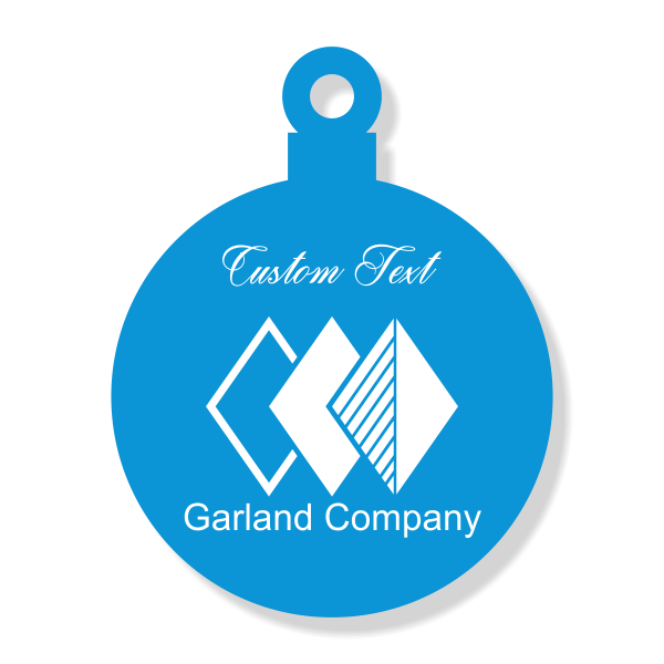 Custom Text Hanging Ball Engraved Christmas Ornament