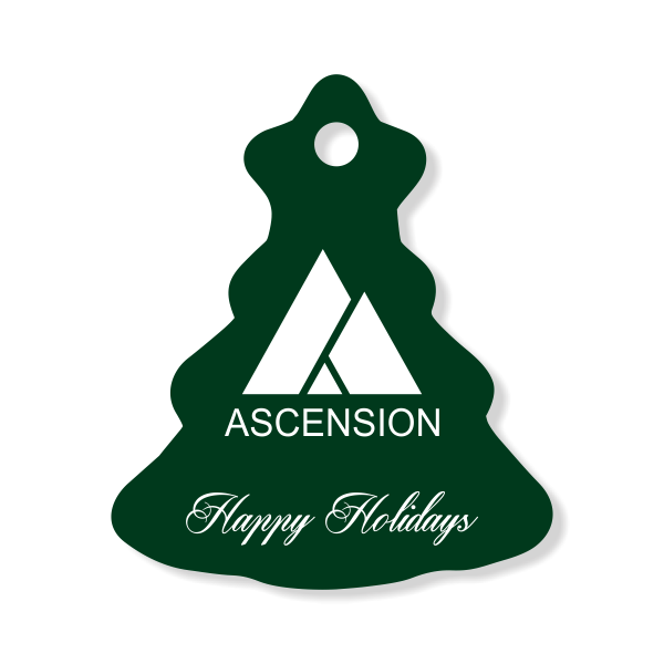 Happy Holidays Winter Tree Engraved Ornament