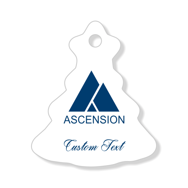 Custom Text Winter Tree Engraved Ornament