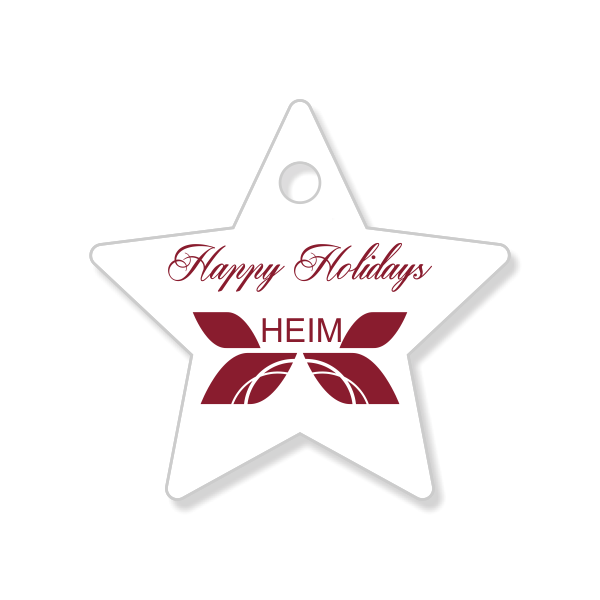 Happy Holidays Star Engraved Ornament