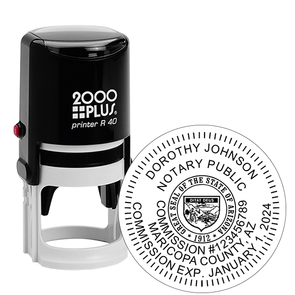 Arizona Notary Round Stamp