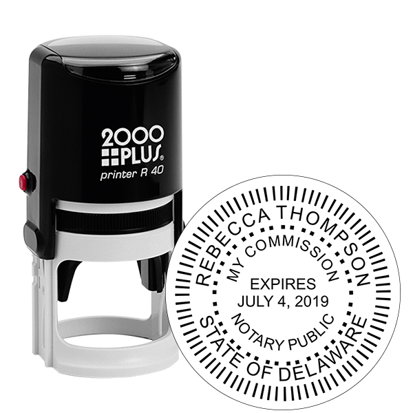Delaware Notary Public Round Stamp