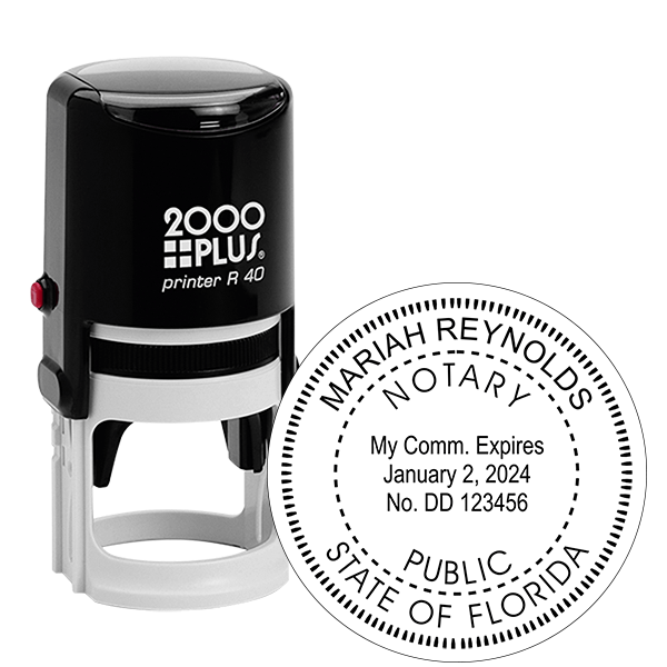 Florida Notary Public Round Stamp