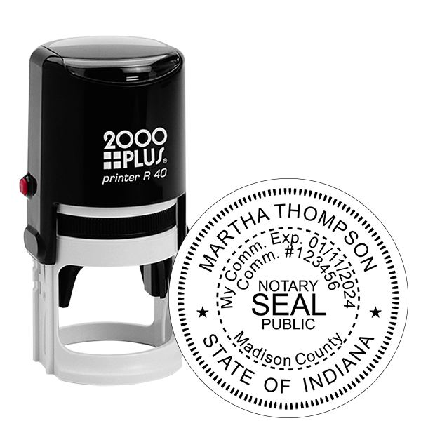 Indiana Notary Round Stamp