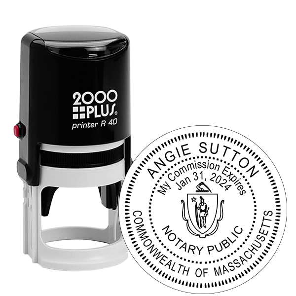 Massachusetts Notary Round Stamp