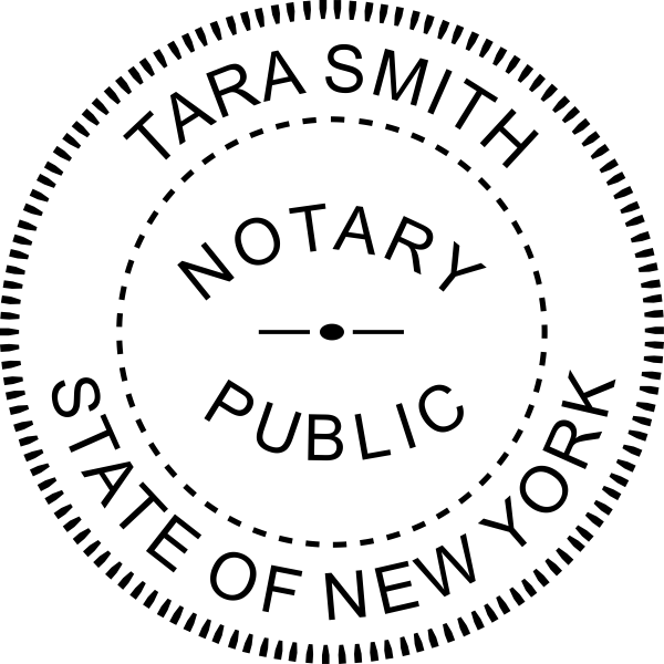 New York Notary Round Stamp